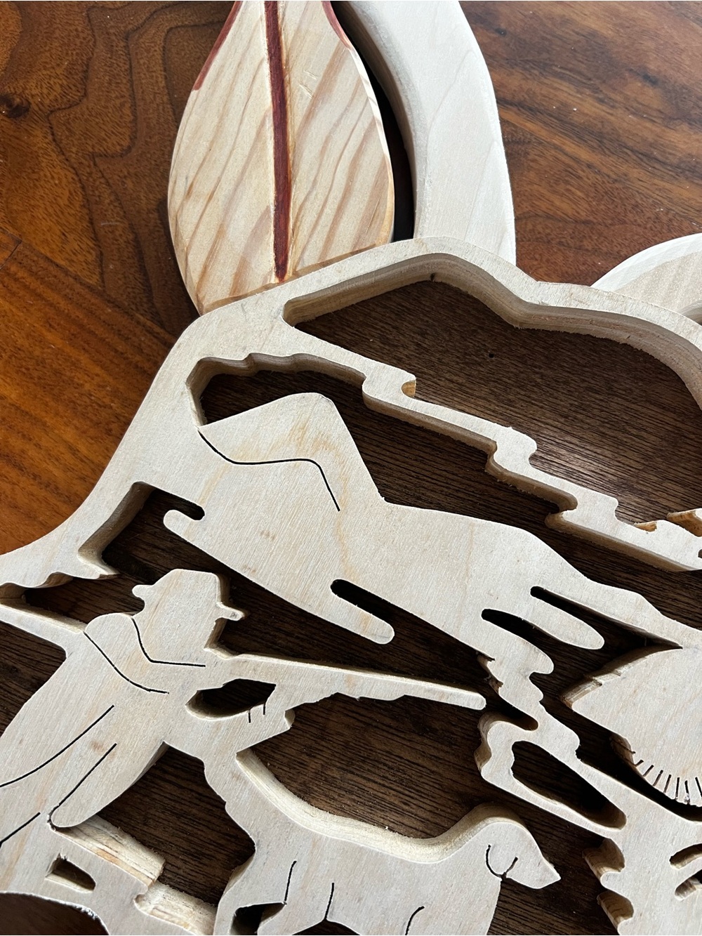 Handmade Wooden 3D Deer Head Wooden Wall Art - Picture 6 of 16
